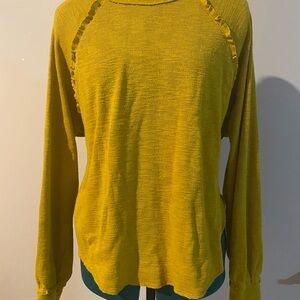 Anthropologie Mustard Long Sleeve Top